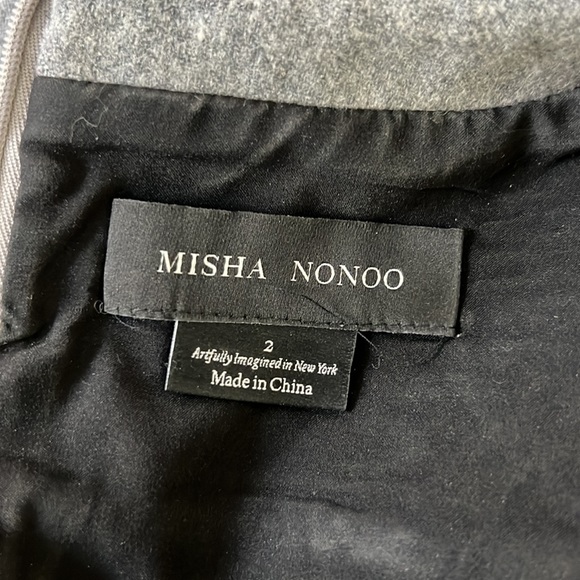 Misha Nonoo Embroidered Wool Shift Dress - sz 2 - Picture 7 of 8